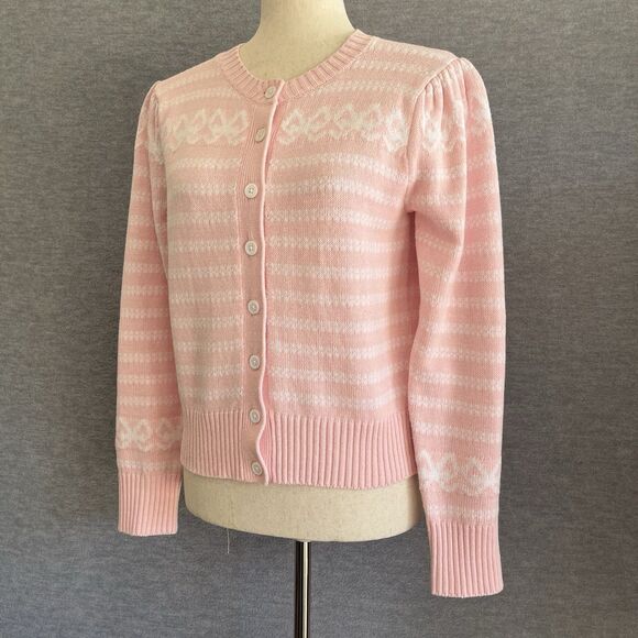 Palm Beach Lately x Sail to Sable Cardigan Sweater S Romantic Balletcore Preppy - Picture 2 of 13